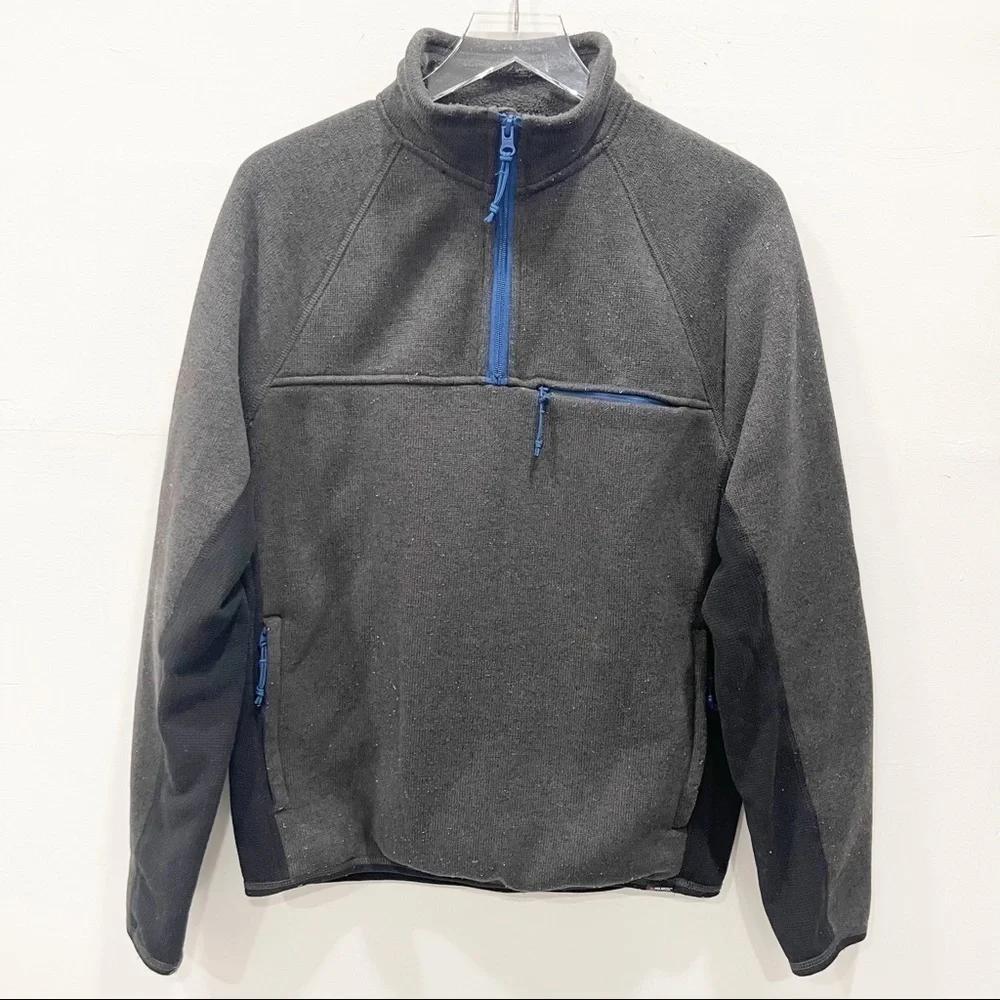 J. Crew Nordic Half-Zip Polartec Pullover Sweater Grey Medium